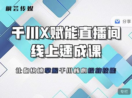 枫芸传媒-线上千川提升课，提升千川认知，提升千川投放效果_免费分享网络创业,副业,信息差项目的老牌资源整合平台！金铲子项目