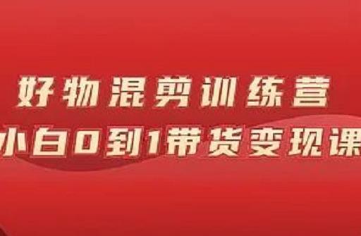 万三好物混剪训练营：小白0到1带货课_免费分享网络创业,副业,信息差项目的老牌资源整合平台！金铲子项目