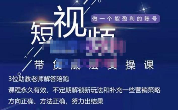 吴Sir·短视频带货底层实操课，教你如何选爆品、了解获短视频流量密码，正确起号_免费分享网络创业,副业,信息差项目的老牌资源整合平台！金铲子项目