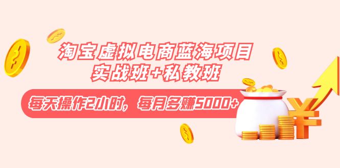 （4056期）淘宝虚拟电商蓝海项目实战班私教班：每天操作2小时，每月多_免费分享网络创业,副业,信息差项目的老牌资源整合平台！金铲子项目