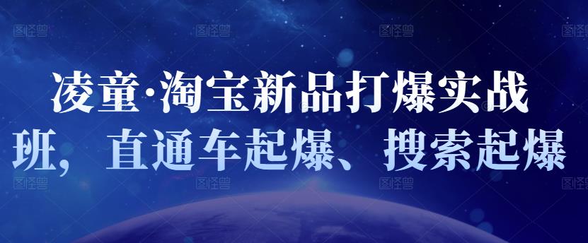 凌童·淘宝新品打爆实战班，直通车起爆、搜索起爆_免费分享网络创业,副业,信息差项目的老牌资源整合平台！金铲子项目