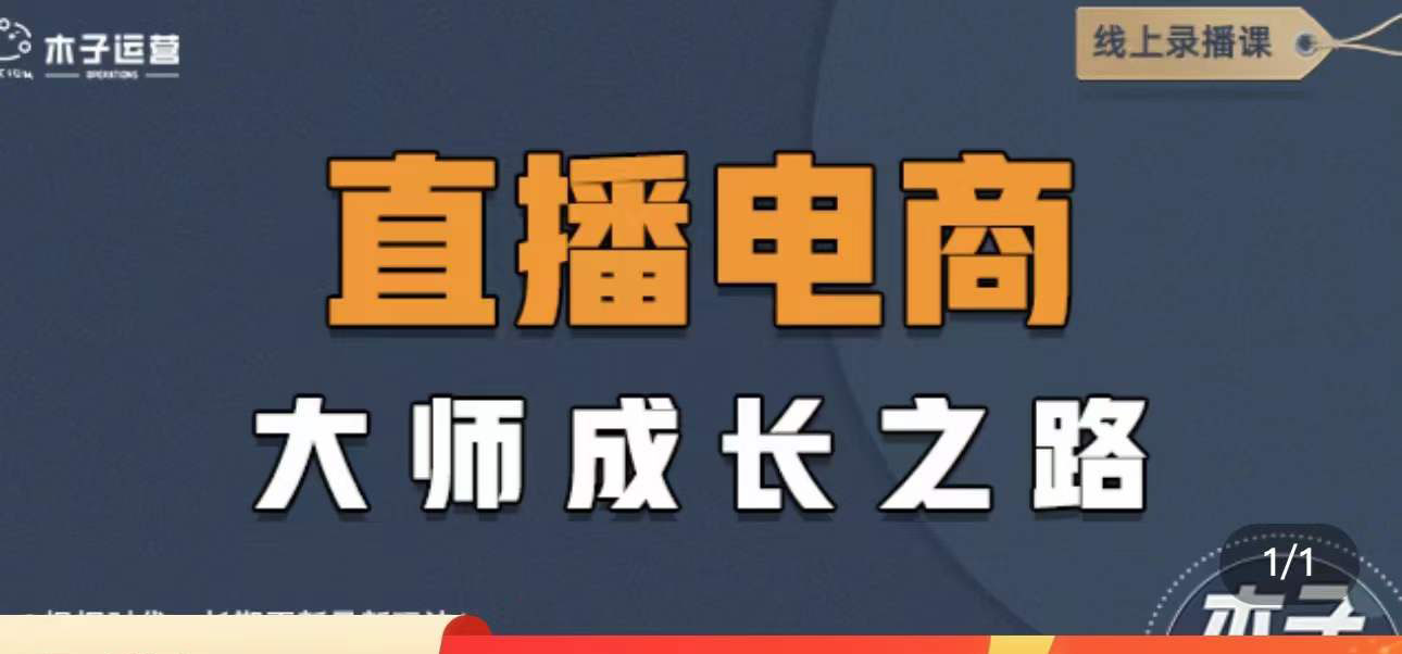 （4200期）直播电商高手成长之路：教你成为直播电商大师，玩转四大板块（25节）_免费分享网络创业,副业,信息差项目的老牌资源整合平台！金铲子项目