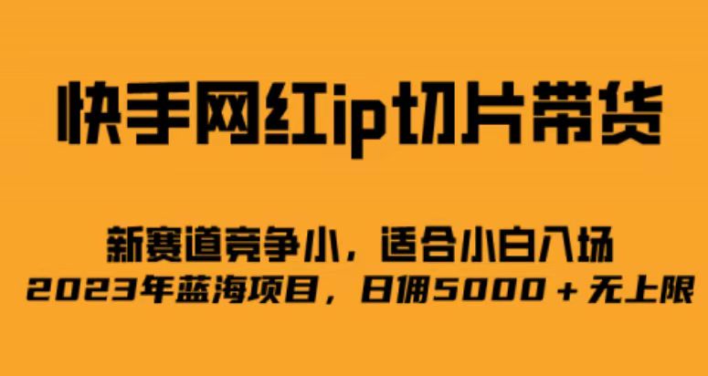 快手网红ip切片新赛道，竞争小，适合小白2023蓝海项目_免费分享网络创业,副业,信息差项目的老牌资源整合平台！金铲子项目