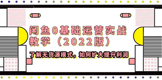 （4196期）闲鱼0基础运营实战教学（2022版）了解无货源模式，如何扩大提升利润_免费分享网络创业,副业,信息差项目的老牌资源整合平台！金铲子项目