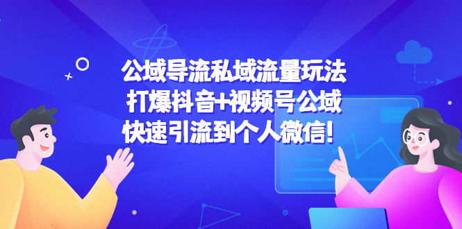 （4416期）公域导流私域流量玩法：打爆抖音视频号公域，快速引流到个人微信_免费分享网络创业,副业,信息差项目的老牌资源整合平台！金铲子项目