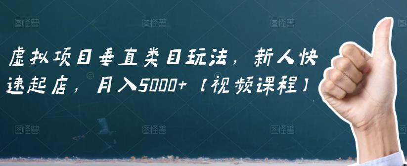 虚拟项目垂直类目玩法，新人快速起店，【视频课程】_免费分享网络创业,副业,信息差项目的老牌资源整合平台！金铲子项目