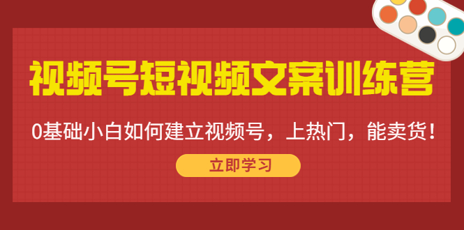 （4266期）视频号短视频文案训练营：0基础小白如何建立视频号，上热门，能卖货_免费分享网络创业,副业,信息差项目的老牌资源整合平台！金铲子项目