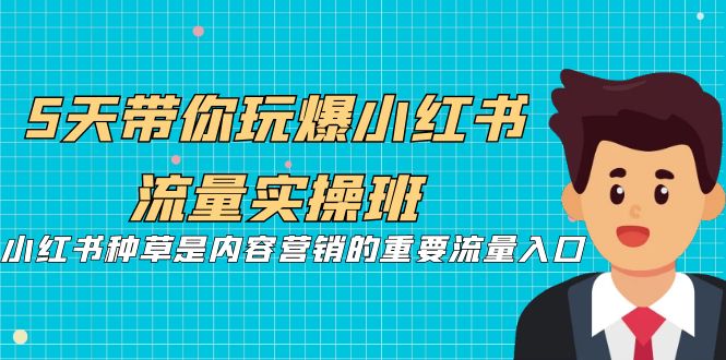 5天带你玩爆小红书流量实操班，小红书种草是内容营销的重要流量入口_免费分享网络创业,副业,信息差项目的老牌资源整合平台！金铲子项目