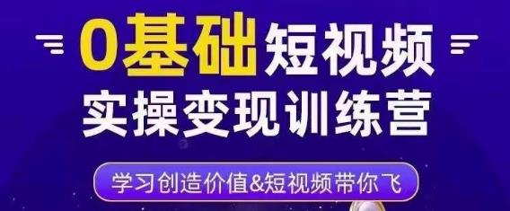 0基础短视频实操训练营，3大体系成就百万大V_免费分享网络创业,副业,信息差项目的老牌资源整合平台！金铲子项目