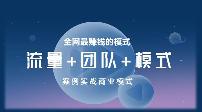王冲老师《流量团队模式》商业模式实战课，全网最赚钱的模式_免费分享网络创业,副业,信息差项目的老牌资源整合平台！金铲子项目