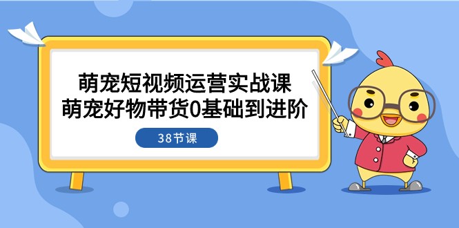 萌宠·短视频运营实战课：萌宠好物带货0基础到进阶（38节课）_免费分享网络创业,副业,信息差项目的老牌资源整合平台！金铲子项目