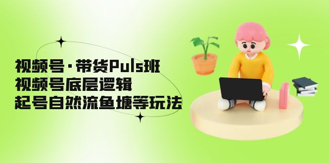 （5027期）视频号·带货Puls班，视频号底层逻辑，起号自然流鱼塘等玩法_免费分享网络创业,副业,信息差项目的老牌资源整合平台！金铲子项目