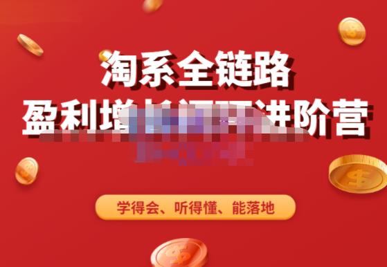 淘系全链路盈利增长闭环进阶营，融合全店动销，学得会、听得懂、能落地_免费分享网络创业,副业,信息差项目的老牌资源整合平台！金铲子项目