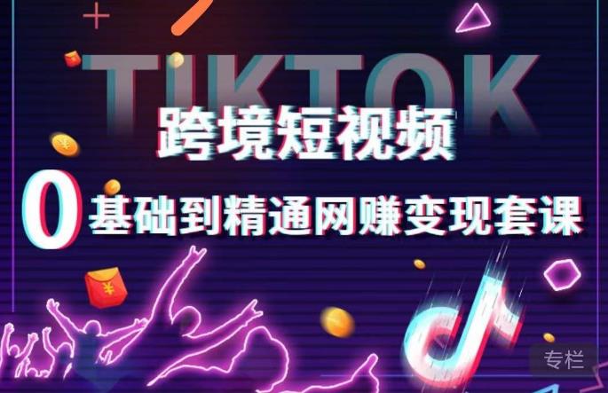 跨境短视频TIKTOK0基础到精通网赚套课，跨境短视频独立站带货技巧_免费分享网络创业,副业,信息差项目的老牌资源整合平台！金铲子项目