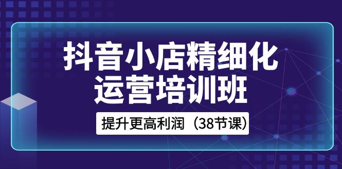 抖音小店精细化运营培训班，提升更高利润（38节课）_免费分享网络创业,副业,信息差项目的老牌资源整合平台！金铲子项目