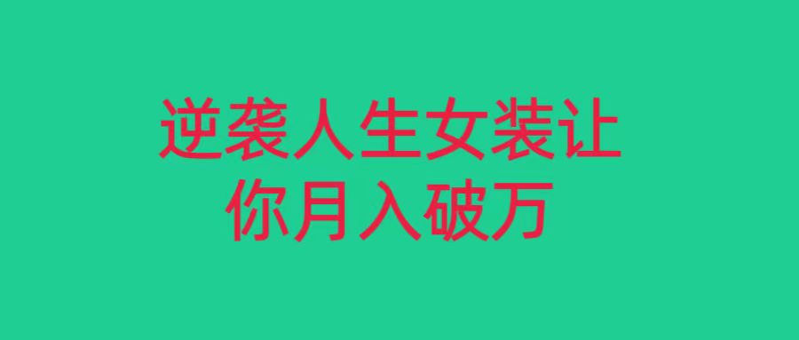 小红书女装无货源，只要努力就会有成效_免费分享网络创业,副业,信息差项目的老牌资源整合平台！金铲子项目