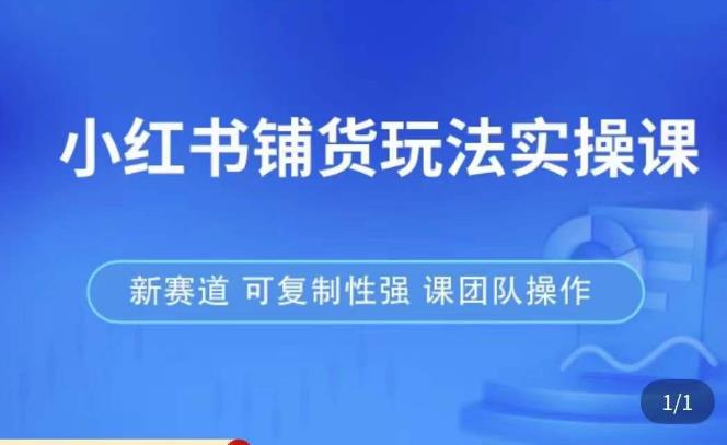 小红书铺货玩法实操课，流量大，竞争小，非常好做，新赛道，可复制性强，可团队操作_免费分享网络创业,副业,信息差项目的老牌资源整合平台！金铲子项目
