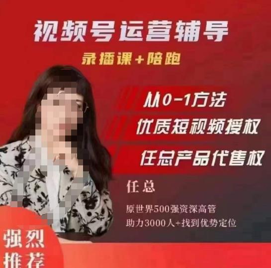 任姐视频号运营，懂老板的任总视频号短视频运营，从0到1做视频号课程_免费分享网络创业,副业,信息差项目的老牌资源整合平台！金铲子项目