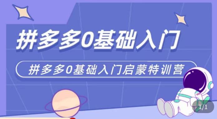 六一电商·拼多多运营0-1实操特训营，拼多多从基础到进阶的可实操玩法_免费分享网络创业,副业,信息差项目的老牌资源整合平台！金铲子项目