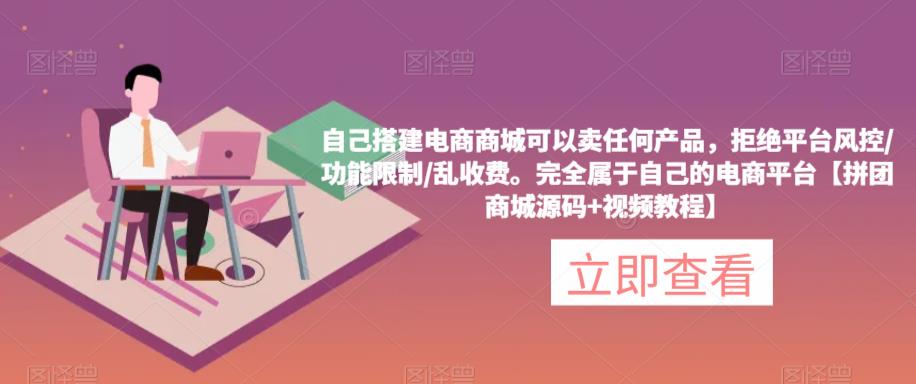 自己搭建电商商城可以卖任何产品，完全属于自己的电商平台【拼团商城源码视频教程】_免费分享网络创业,副业,信息差项目的老牌资源整合平台！金铲子项目