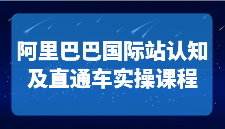 阿里巴巴国际站认知及直通车实操课-国际地产逻辑、国际站运营定位、TOP商家运营思路_免费分享网络创业,副业,信息差项目的老牌资源整合平台！金铲子项目