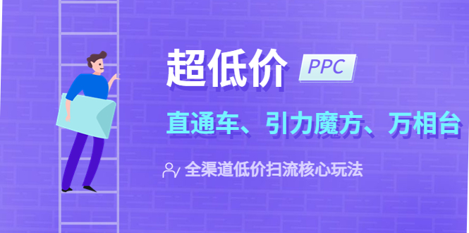 （5659期）2023超低价·ppc“直通车、引力魔方、万相台”全渠道·低价扫流核心玩法_免费分享网络创业,副业,信息差项目的老牌资源整合平台！金铲子项目