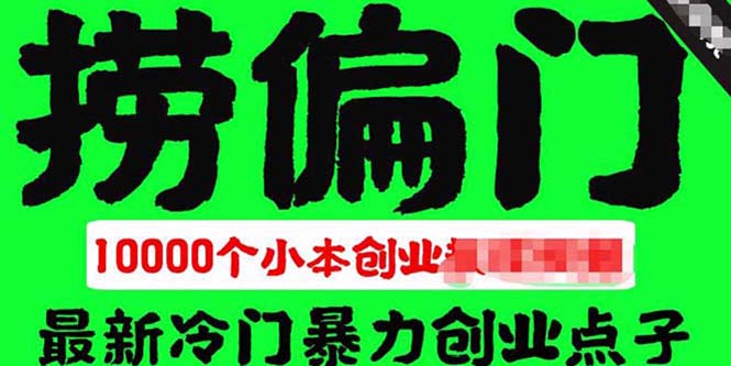 （5750期）千款捞偏门小本创业小项目，总有一款适合你【无水印】_免费分享网络创业,副业,信息差项目的老牌资源整合平台！金铲子项目