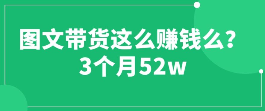 图文带货这么赚钱么?3个月5图文带货运营加强课【揭秘】_免费分享网络创业,副业,信息差项目的老牌资源整合平台！金铲子项目