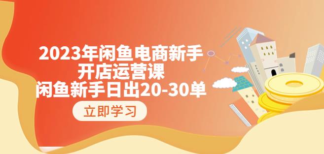 2023年闲鱼电商新手开店运营课：闲鱼新手日出20-30单（18节-实战干货）_免费分享网络创业,副业,信息差项目的老牌资源整合平台！金铲子项目