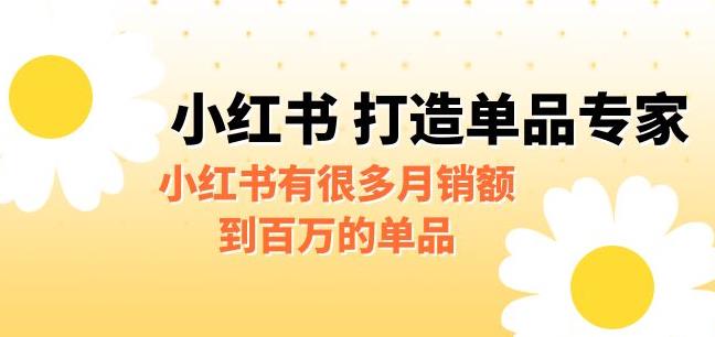 某公众号付费文章《小红书打造单品专家》小红书有很多额到百万的单品_免费分享网络创业,副业,信息差项目的老牌资源整合平台！金铲子项目