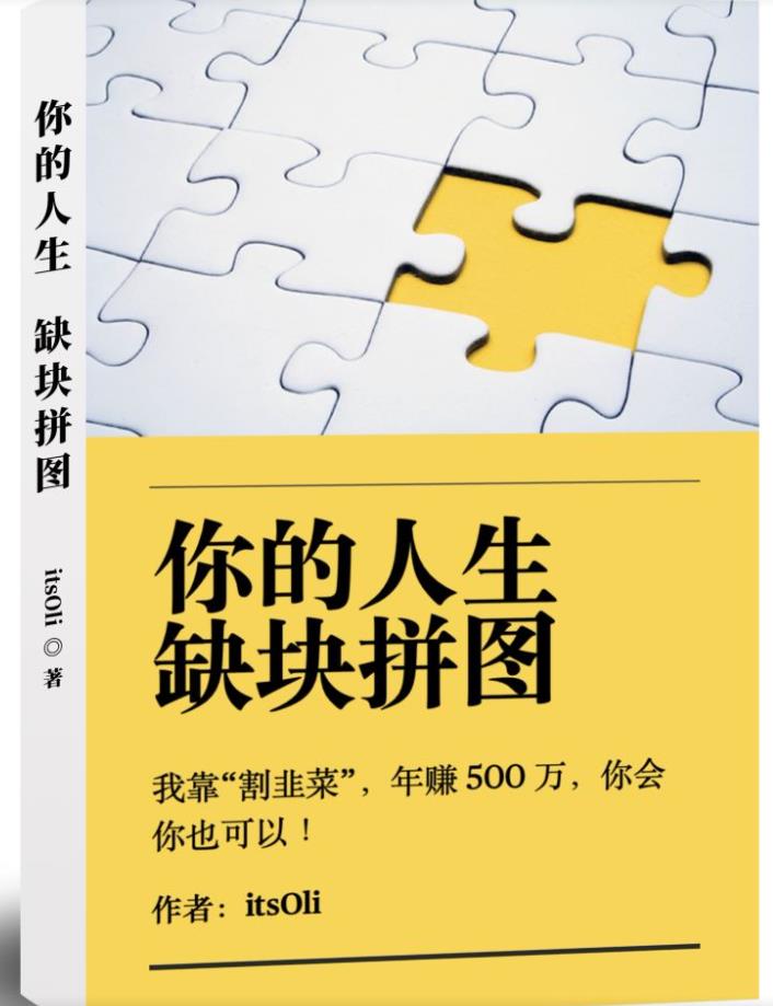 某高赞电子书《你的人生，缺块拼图我靠“割韭菜”，年万，你会你也可以》_免费分享网络创业,副业,信息差项目的老牌资源整合平台！金铲子项目