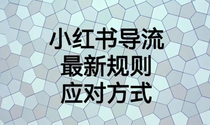 小红书导流最新规则应对方式【揭秘】_免费分享网络创业,副业,信息差项目的老牌资源整合平台！金铲子项目