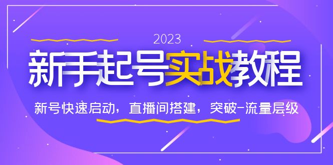 （6261期）0-1新手起号实战教程：新号快速启动，直播间怎样搭建，突破-流量层级_免费分享网络创业,副业,信息差项目的老牌资源整合平台！金铲子项目