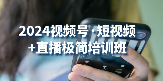 2024视频号短视频直播极简培训班：抓住视频号风口，流量红利_免费分享网络创业,副业,信息差项目的老牌资源整合平台！金铲子项目