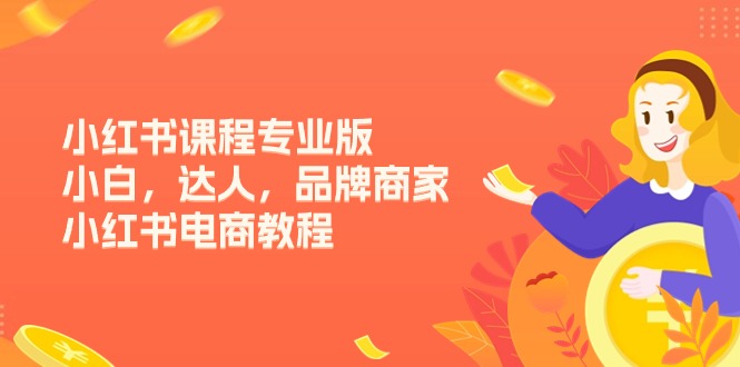 小红书课程专业版，小白，达人，品牌商家，小红书电商教程（15节）_免费分享网络创业,副业,信息差项目的老牌资源整合平台！金铲子项目