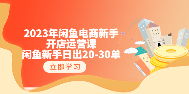 （6470期）2023年闲鱼电商新手开店运营课：闲鱼新手日出20-30单（18节-实战干货）_免费分享网络创业,副业,信息差项目的老牌资源整合平台！金铲子项目