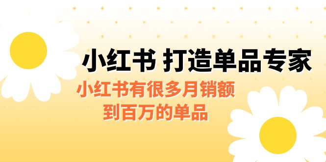 （6541期）某公众号付费文章《小红书打造单品专家》小红书有很多额到百万的单品_免费分享网络创业,副业,信息差项目的老牌资源整合平台！金铲子项目