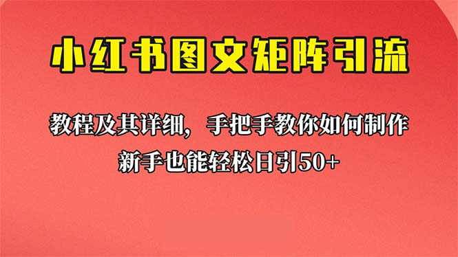 （6581期）新手也能日引的【小红书图文矩阵引流法】超详细理论实操的课程_免费分享网络创业,副业,信息差项目的老牌资源整合平台！金铲子项目