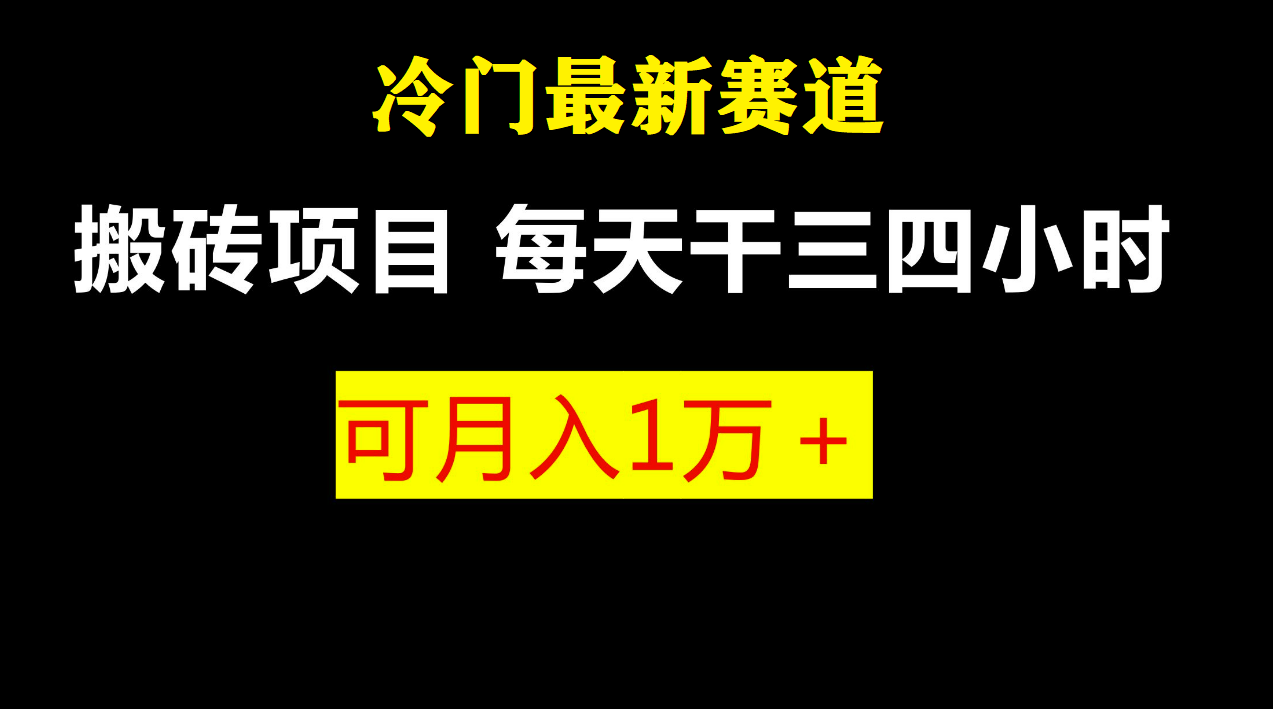 （6647期）最新冷门游戏搬砖项目，小白零基础也可以（附教程软件）_免费分享网络创业,副业,信息差项目的老牌资源整合平台！金铲子项目