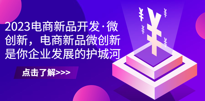 （6759期）2023电商新品开发·微创新，电商新品微创新是你企业发展的护城河_免费分享网络创业,副业,信息差项目的老牌资源整合平台！金铲子项目