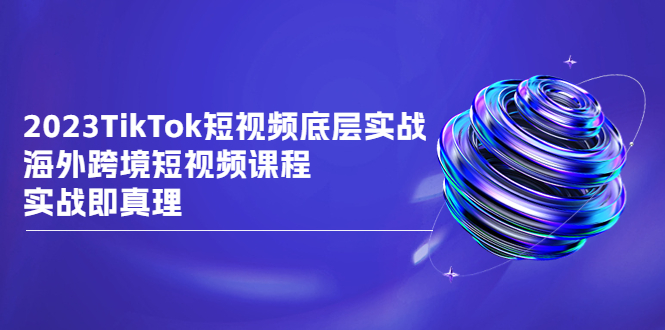 （6797期）2023TikTok-短视频底层实战，海外跨境短视频课程，实战即真理_免费分享网络创业,副业,信息差项目的老牌资源整合平台！金铲子项目