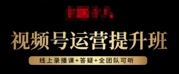 视频号运营提升班：视频号起号逻辑，视频号选品技巧及带货_免费分享网络创业,副业,信息差项目的老牌资源整合平台！金铲子项目