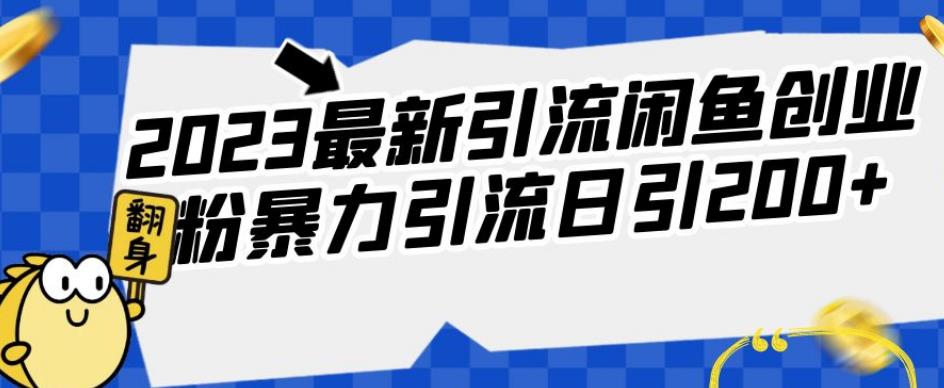 2023最新引流闲鱼创业粉暴力引流日引【揭秘】_免费分享网络创业,副业,信息差项目的老牌资源整合平台！金铲子项目