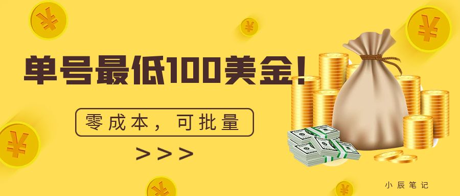（6975期）单号100美金小白无脑操作。可复制，可扩大。_免费分享网络创业,副业,信息差项目的老牌资源整合平台！金铲子项目