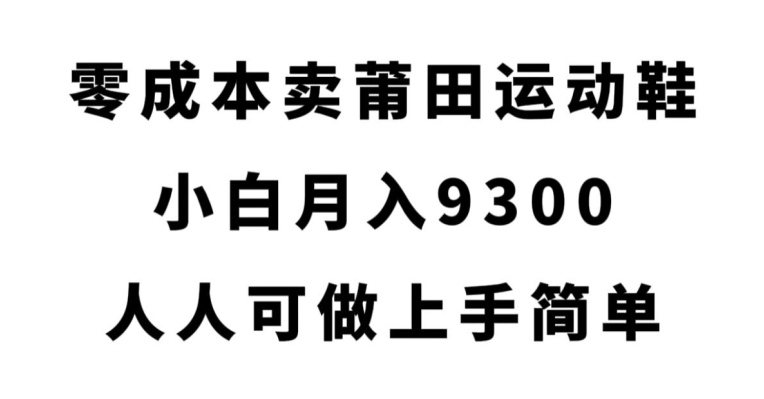 卖莆田运动鞋，小白9300，人人可做上手简单【揭秘】_免费分享网络创业,副业,信息差项目的老牌资源整合平台！金铲子项目