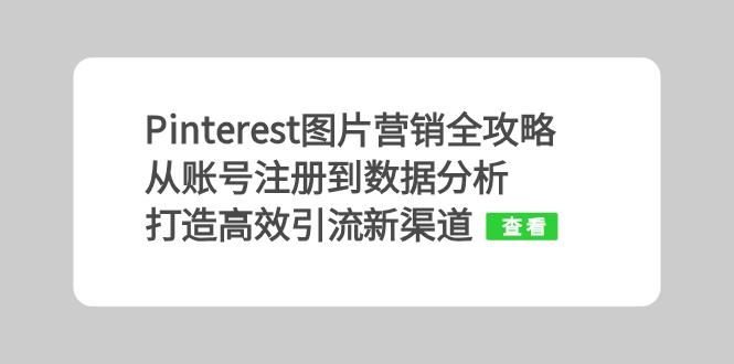 Pinterest图片营销全攻略：从账号注册到数据分析，打造高效引流新渠道_免费分享网络创业,副业,信息差项目的老牌资源整合平台！金铲子项目