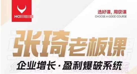【组合课】张琦张琦老板企业增长·盈利爆破系统（直播专享）_免费分享网络创业,副业,信息差项目的老牌资源整合平台！金铲子项目