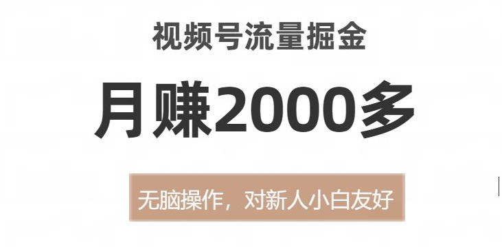 视频号流量掘金，无脑操作，对新人小白友好，多【揭秘】_免费分享网络创业,副业,信息差项目的老牌资源整合平台！金铲子项目