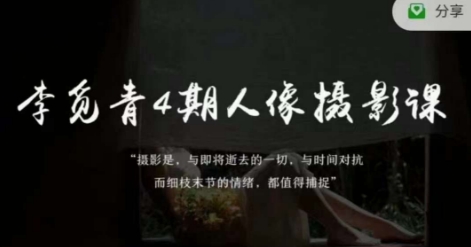 李觅青4期人像摄影线上课，审美/前期策划/拍摄/人像精修/调色_免费分享网络创业,副业,信息差项目的老牌资源整合平台！金铲子项目