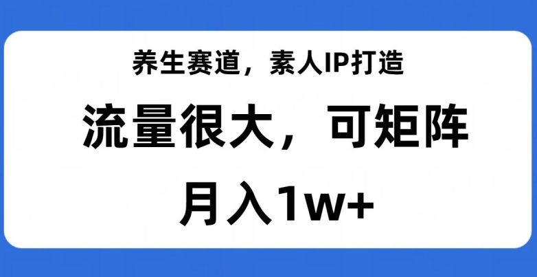 养生赛道，素人IP打造，流量很大，可矩阵，【揭秘】_免费分享网络创业,副业,信息差项目的老牌资源整合平台！金铲子项目